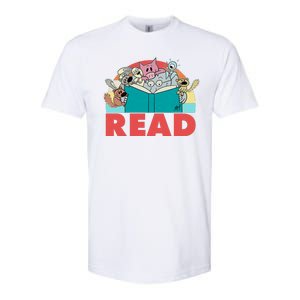 Cute Funny Animals Read Reading Book Lover Fan Softstyle CVC T-Shirt