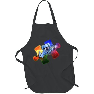 Cool Funny Autism Awareness Galaxy Puzzle Piece Astronaut Apron