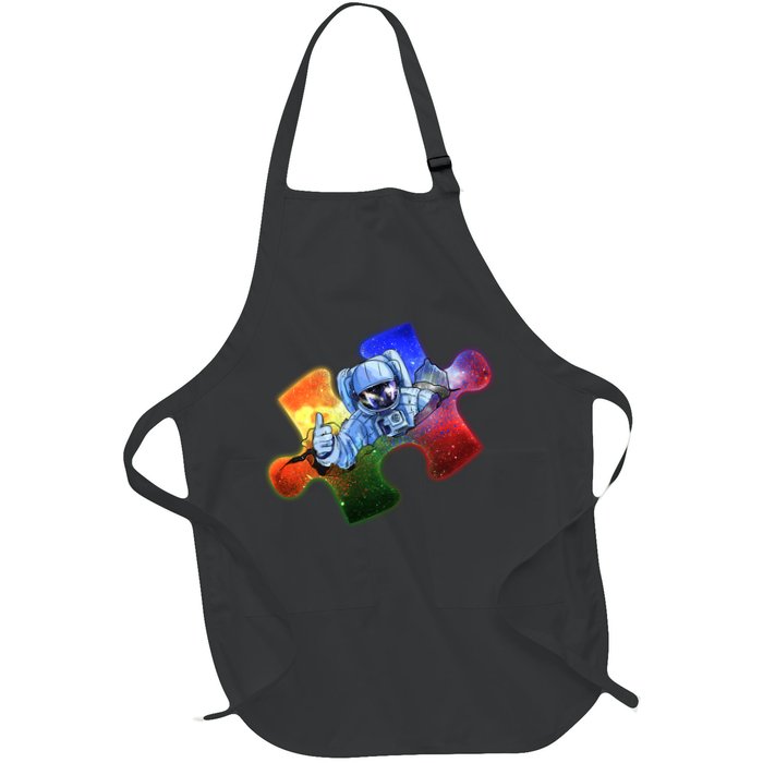 Cool Funny Autism Awareness Galaxy Puzzle Piece Astronaut Apron