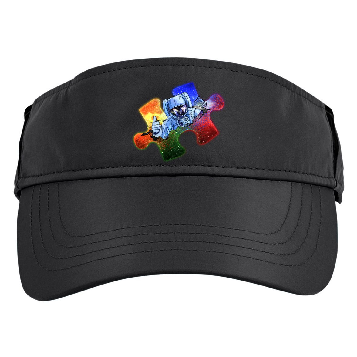 Cool Funny Autism Awareness Galaxy Puzzle Piece Astronaut Adult Drive Performance Visor