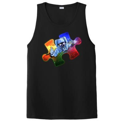 Cool Funny Autism Awareness Galaxy Puzzle Piece Astronaut PosiCharge Competitor Tank