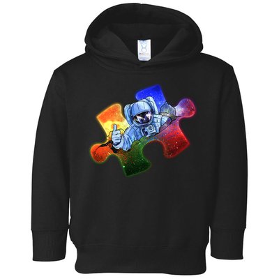 Cool Funny Autism Awareness Galaxy Puzzle Piece Astronaut Toddler Hoodie