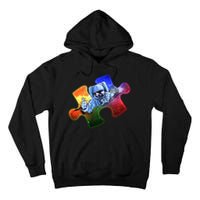 Cool Funny Autism Awareness Galaxy Puzzle Piece Astronaut Tall Hoodie