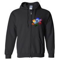 Cool Funny Autism Awareness Galaxy Puzzle Piece Astronaut Full Zip Hoodie