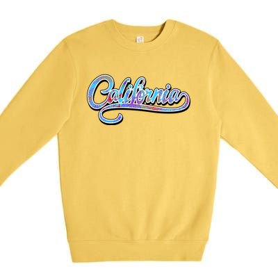 California Flower And Palm Premium Crewneck Sweatshirt