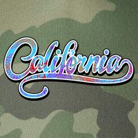 California Flower And Palm Legacy Tie Dye Trucker Hat