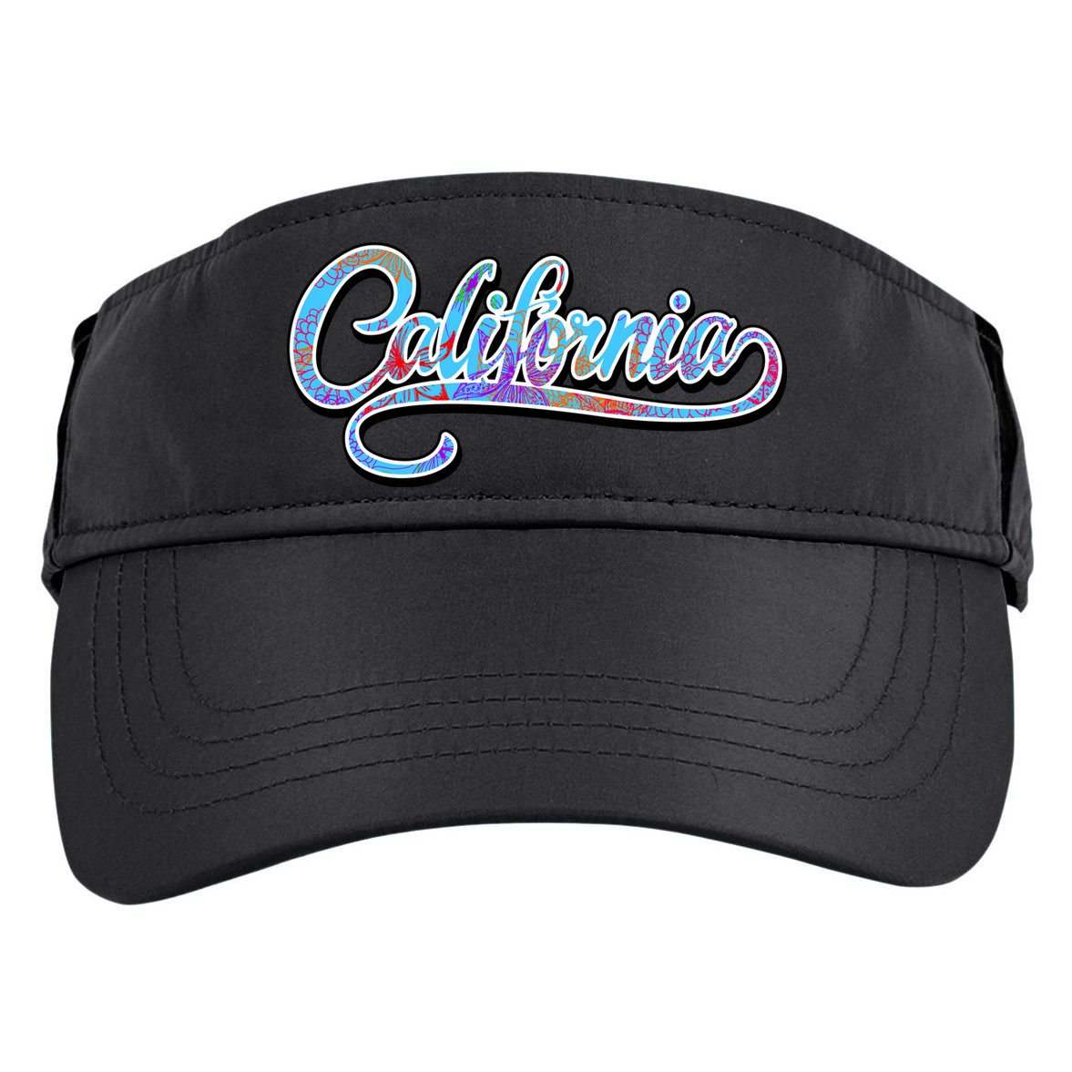 California Flower And Palm Adult Drive Performance Visor
