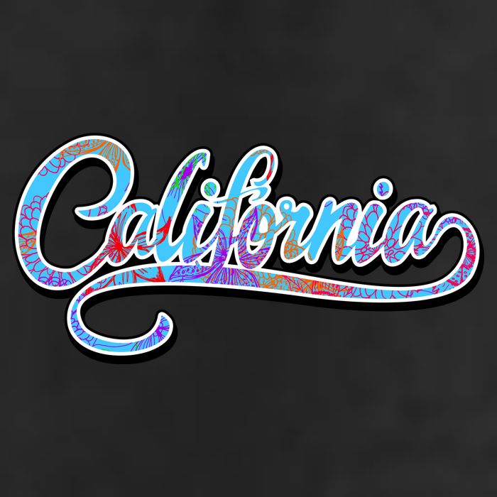 California Flower And Palm Beanie