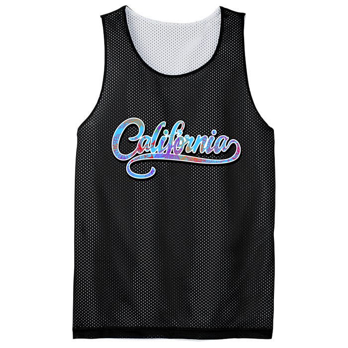 California Flower And Palm Mesh Reversible Basketball Jersey Tank