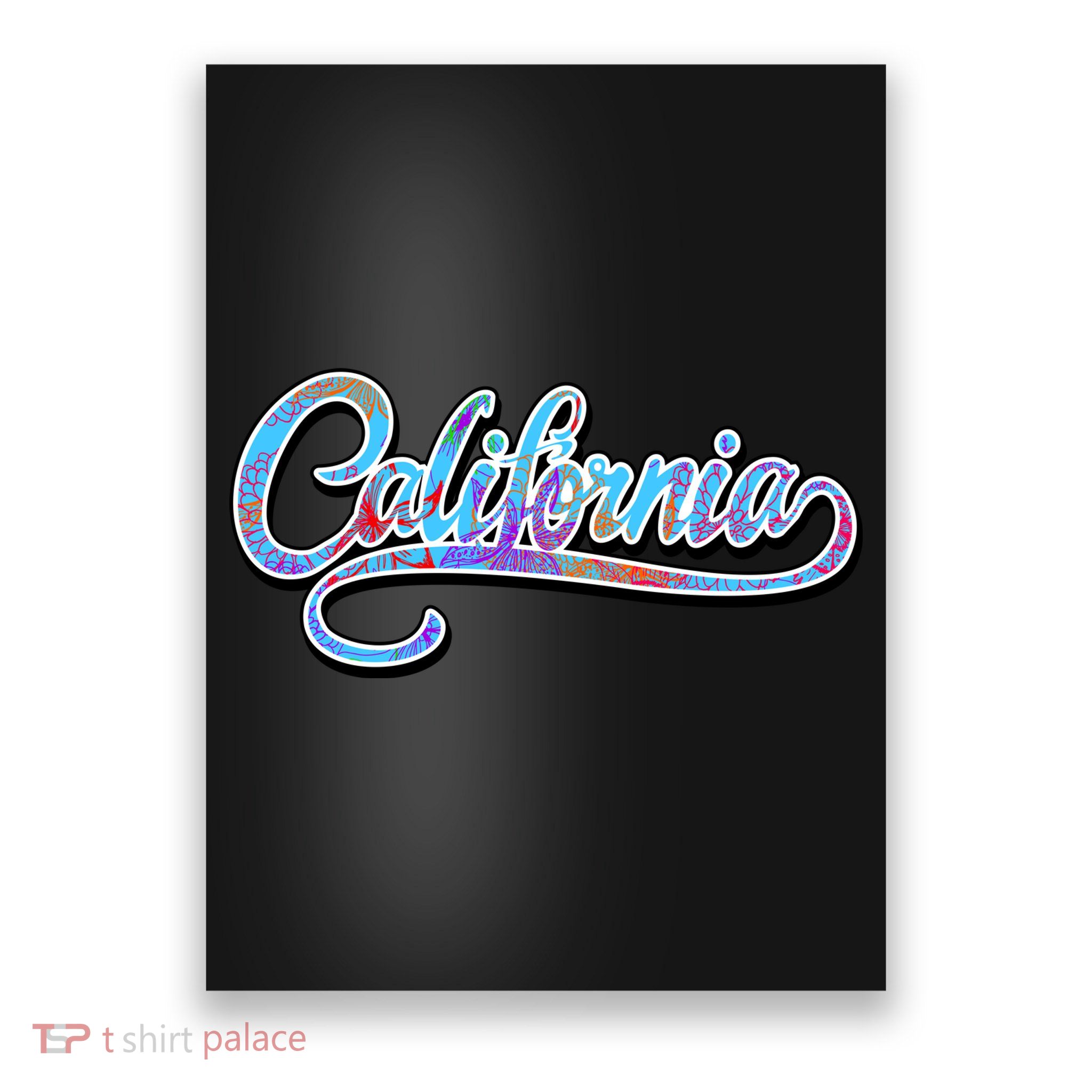 California Flower And Palm Poster