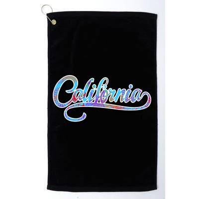 California Flower And Palm Golf Towel