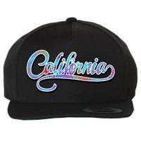 California Flower And Palm Wool Snapback Cap