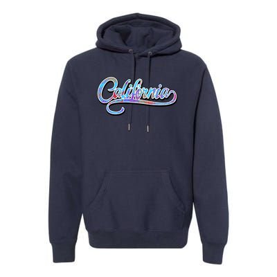 California Flower And Palm Premium Hoodie