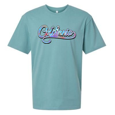 California Flower And Palm Sueded Cloud Jersey T-Shirt