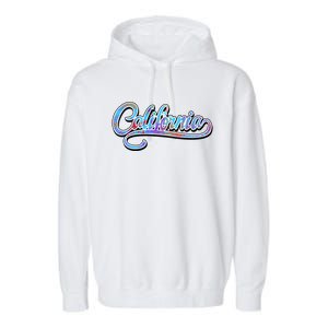 California Flower And Palm Garment-Dyed Fleece Hoodie