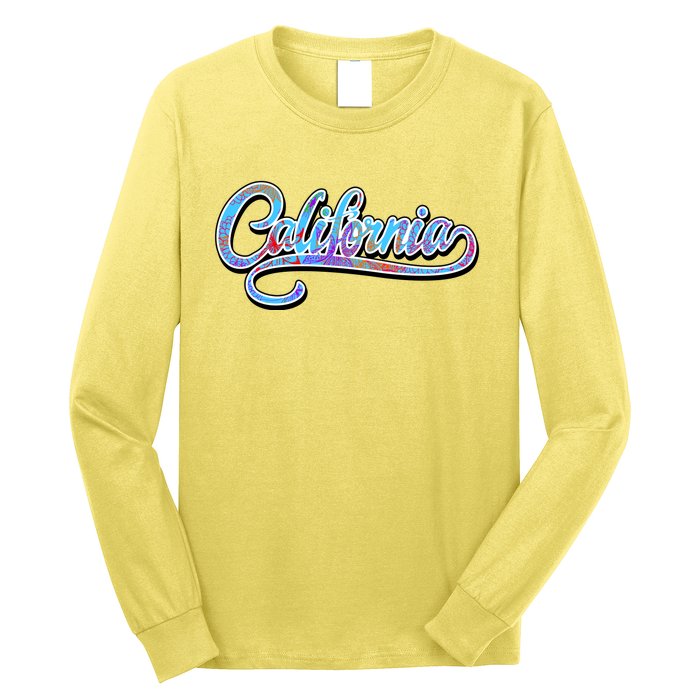 California Flower And Palm Long Sleeve Shirt