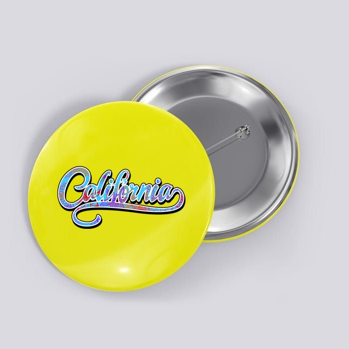 California Flower And Palm Button