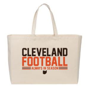 Cleveland Football Always In Season Cotton Canvas Jumbo Tote