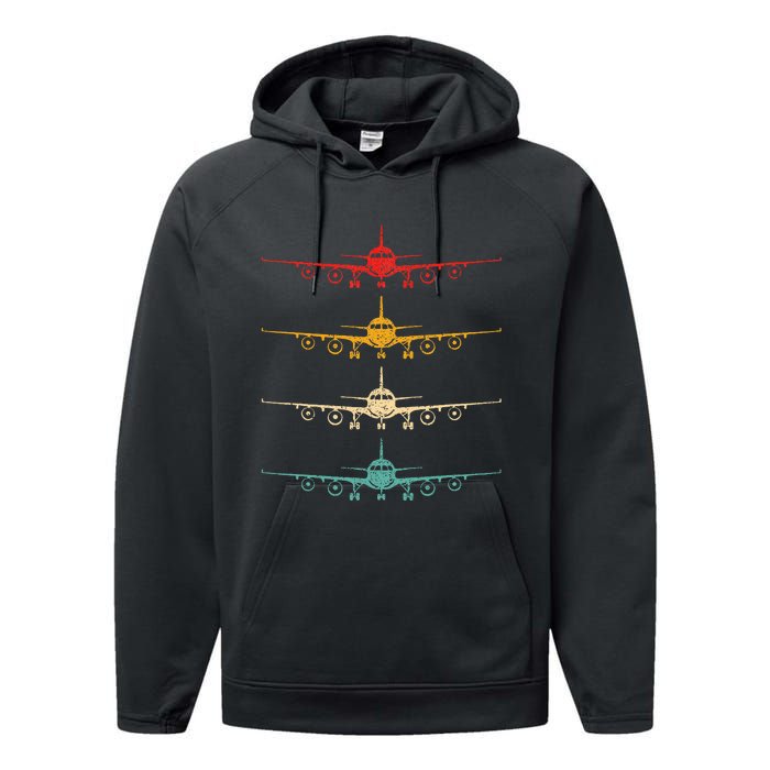 Colorful Flying Airplanes Airline Pilot Airplane Aircraft Performance Fleece Hoodie