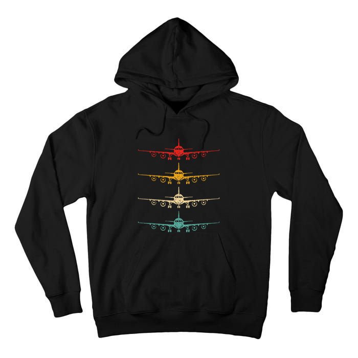 Colorful Flying Airplanes Airline Pilot Airplane Aircraft Tall Hoodie