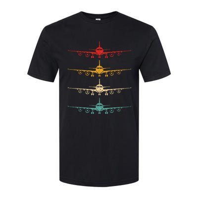 Colorful Flying Airplanes Airline Pilot Airplane Aircraft Softstyle CVC T-Shirt