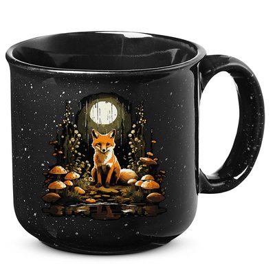 Cottagecore Fox Aesthetic Mushroom Outfit For Women 15oz Campfire Ceramic Mug