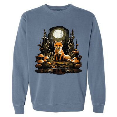 Cottagecore Fox Aesthetic Mushroom Outfit For Women Garment-Dyed Sweatshirt