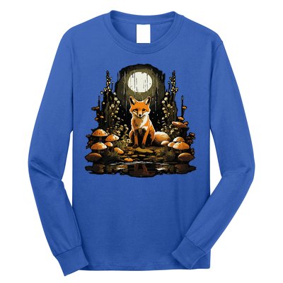 Cottagecore Fox Aesthetic Mushroom Outfit For Women Long Sleeve Shirt