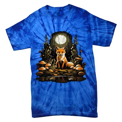 Cottagecore Fox Aesthetic Mushroom Outfit For Women Tie-Dye T-Shirt