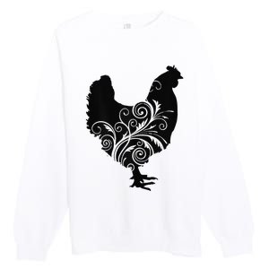 Chicken Farm Animal Poultry Farmer Gift Premium Crewneck Sweatshirt