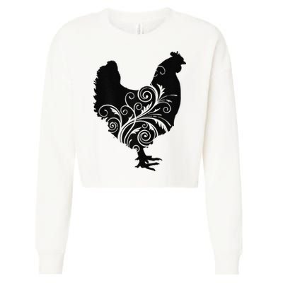 Chicken Farm Animal Poultry Farmer Gift Cropped Pullover Crew
