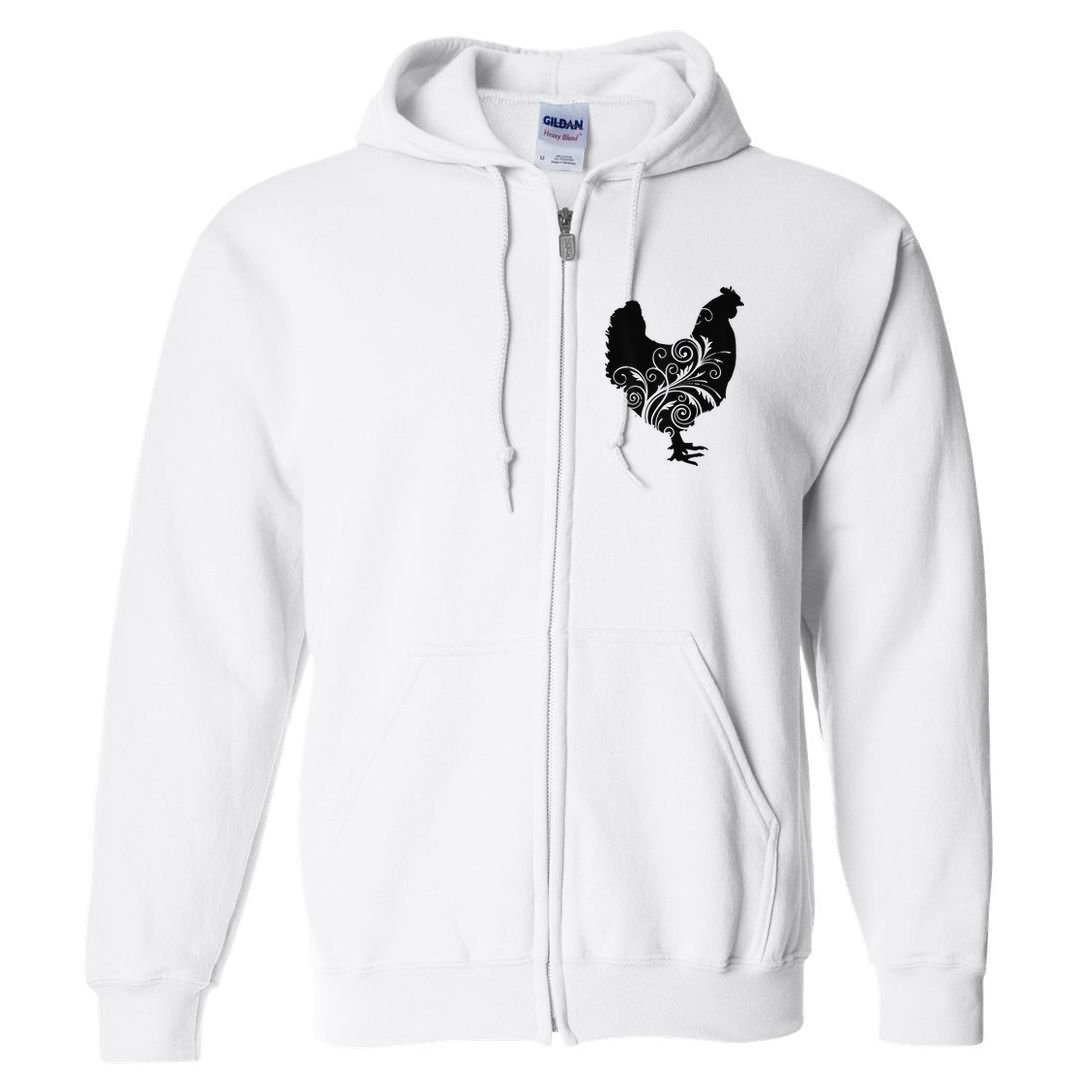 Chicken Farm Animal Poultry Farmer Gift Full Zip Hoodie