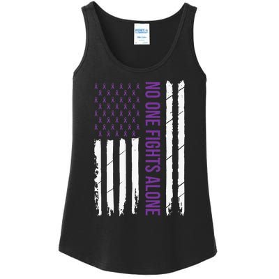 Cystic Fibrosis Awareness Purple Ribbon Ladies Essential Tank