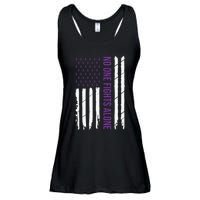 Cystic Fibrosis Awareness Purple Ribbon Ladies Essential Flowy Tank