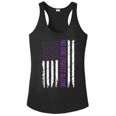 Cystic Fibrosis Awareness Purple Ribbon Ladies PosiCharge Competitor Racerback Tank