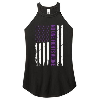 Cystic Fibrosis Awareness Purple Ribbon Women's Perfect Tri Rocker Tank