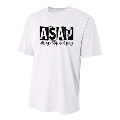 Christian for  ASAP Always Stop and Pray Youth Performance Sprint T-Shirt