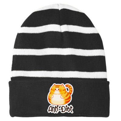 Clementine Fluffkins Anti Diet Striped Beanie with Solid Band