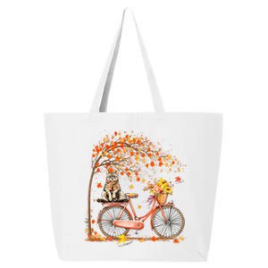 Cats Fall Autumn Leaf Ree And Bicycle Cat Lovers Gifts 25L Jumbo Tote