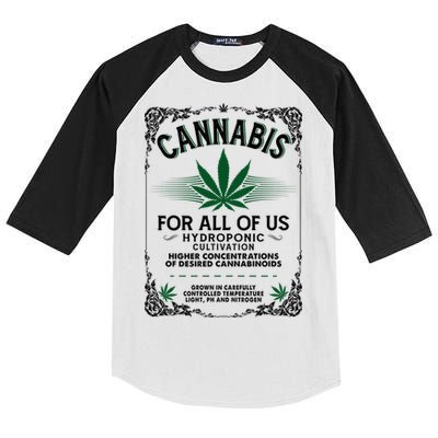Cannabis For All Of Us Kids Colorblock Raglan Jersey