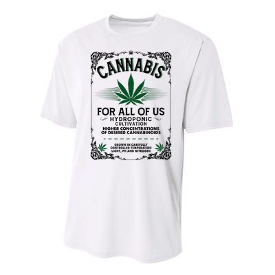 Cannabis For All Of Us Performance Sprint T-Shirt