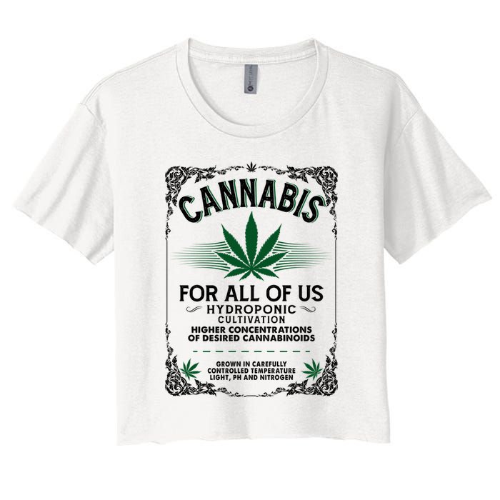 Cannabis For All Of Us Women's Crop Top Tee