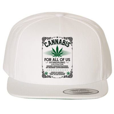 Cannabis For All Of Us Wool Snapback Cap