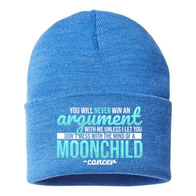 Cancer Facts Astrology Moon Zodiac Sign Birthday Gift Sustainable Knit Beanie