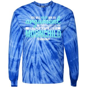 Cancer Facts Astrology Moon Zodiac Sign Birthday Gift Tie-Dye Long Sleeve Shirt