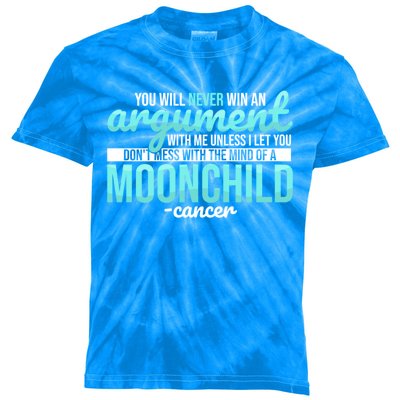 Cancer Facts Astrology Moon Zodiac Sign Birthday Gift Kids Tie-Dye T-Shirt