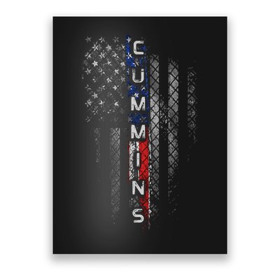 Cummins Family American Flag Poster