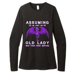 Cute Funny Assuming I'm Just An Old Lady Was Your First Mistake Womens CVC Long Sleeve Shirt