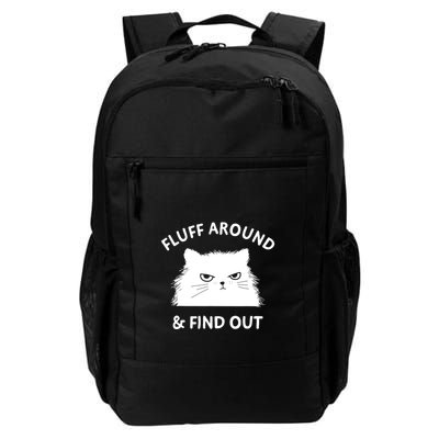 Cat Fluff Around Find Out Funny Daily Commute Backpack