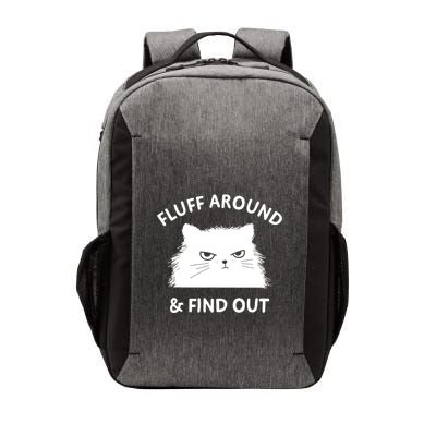 Cat Fluff Around Find Out Funny Vector Backpack